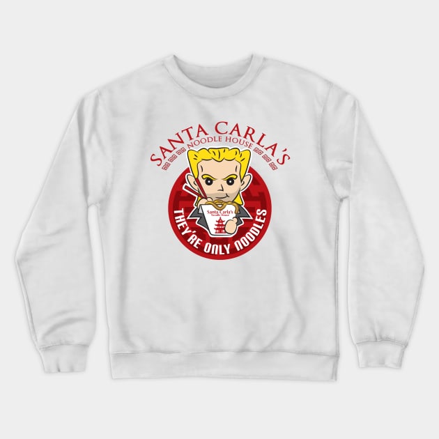 Santa Carla's Noodle Shop Crewneck Sweatshirt by Huemanitee